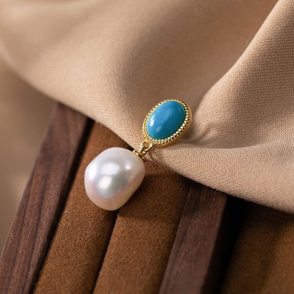 Natural Pearl Turquoise Pendant